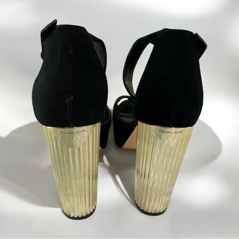 MICHAEL Michael Kors Porter Ankle Strap Platforms Size 7M Party Date Night Event - Picture 4 of 11